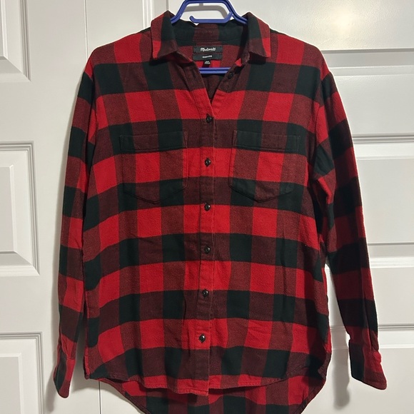 Madewell Oversized Buffalo Plaid Flannel Button Down Shirt - Picture 1 of 5